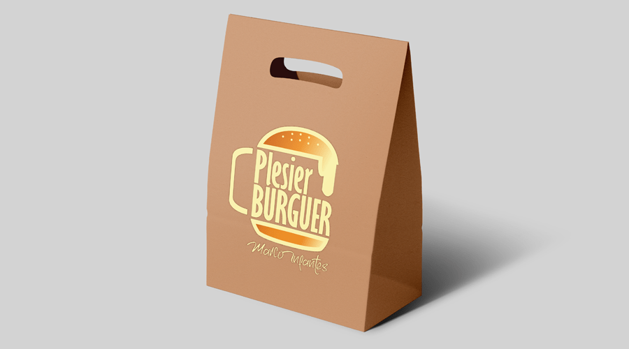 Logotipo para hamburguesas packing-burguer-papel