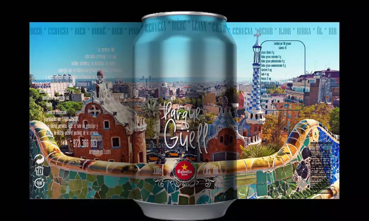 Estrella Damm, diseño de latas de cerveza lata de cerveza estrella damm con diseño innovador