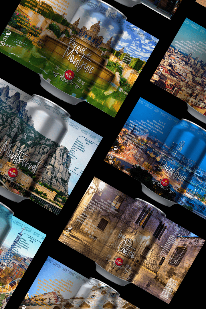 Estrella Damm, diseño de latas de cerveza cerveza estrella damm