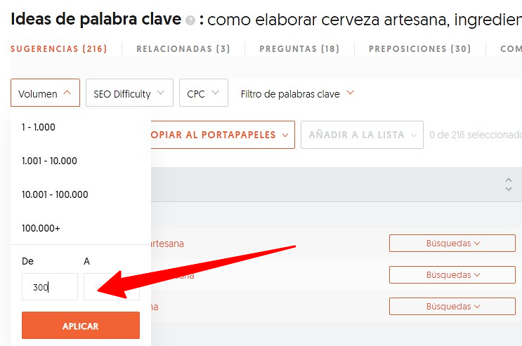 2 pasos para encontrar palabras clave filtrar encontrar palabras clave