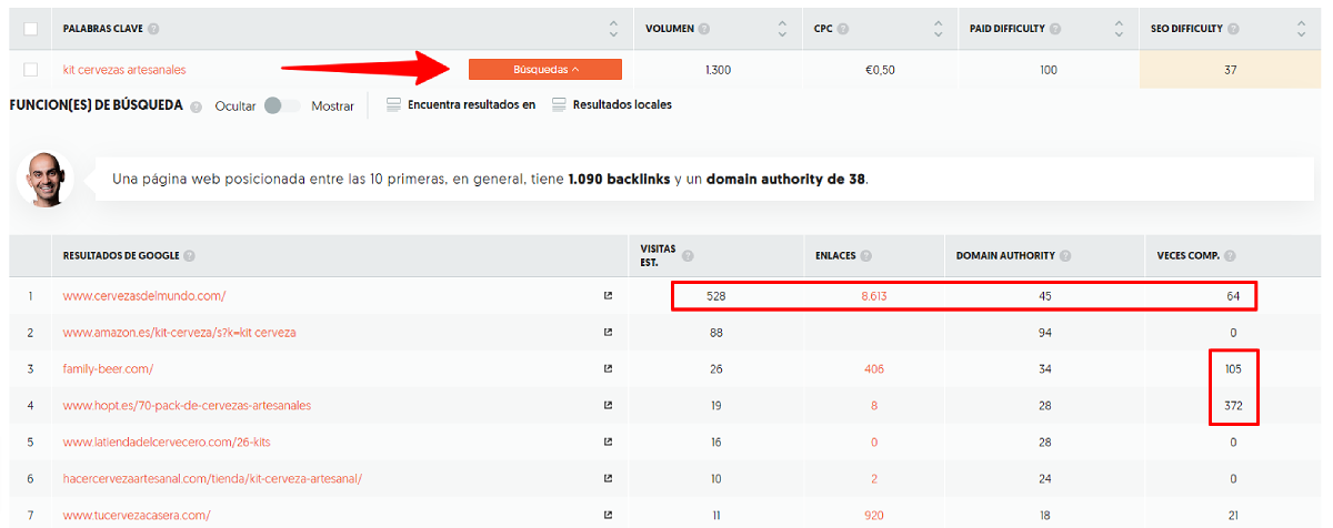 2 pasos para encontrar palabras clave potencial trafico seo