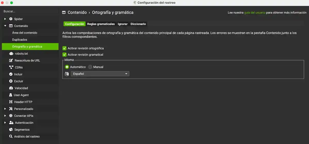corrector ortográfico en pantalla de computadora