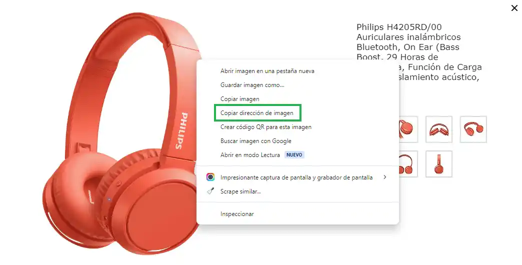 Importar imágenes y datos a Figma desde Excel copiar dirección de imagen