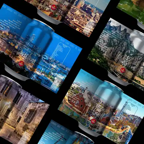 Estrella Damm, diseño de latas de cerveza