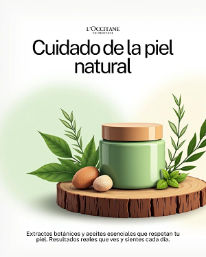 imagen publicitaria de una crema de cuidado facial natural usada como ejemplo de creatividad eficaz en meta ads. muestra cómo una composición simple y visualmente coherente mejora el rendimiento en el algoritmo de meta andromeda